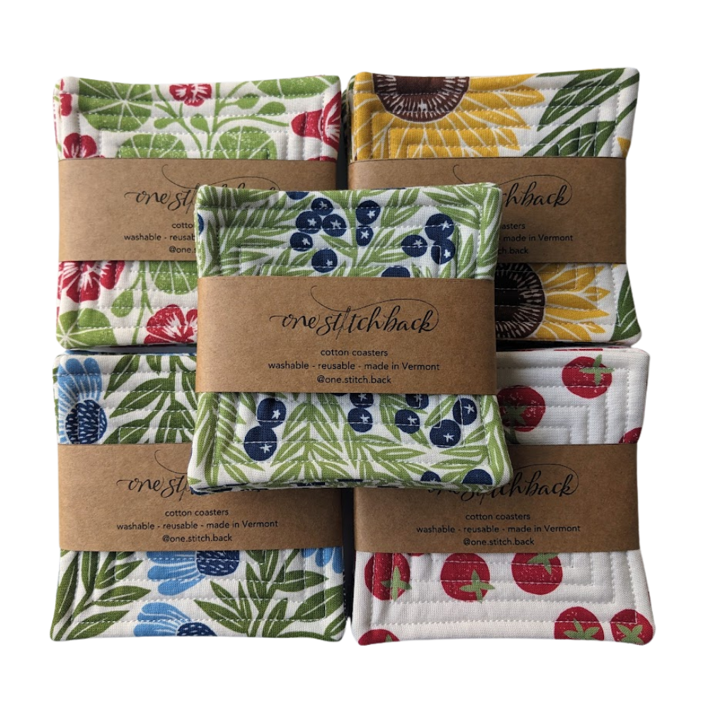 Blueberry Quilted Coasters