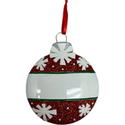 Festive Snowflake Christmas Ball Ornament