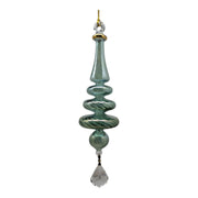 Sage Green Christmas Tree with Crystal Teardrop