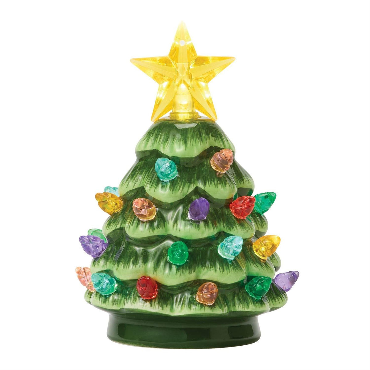 Lighted Ceramic Christmas Tree - 4.5 inch