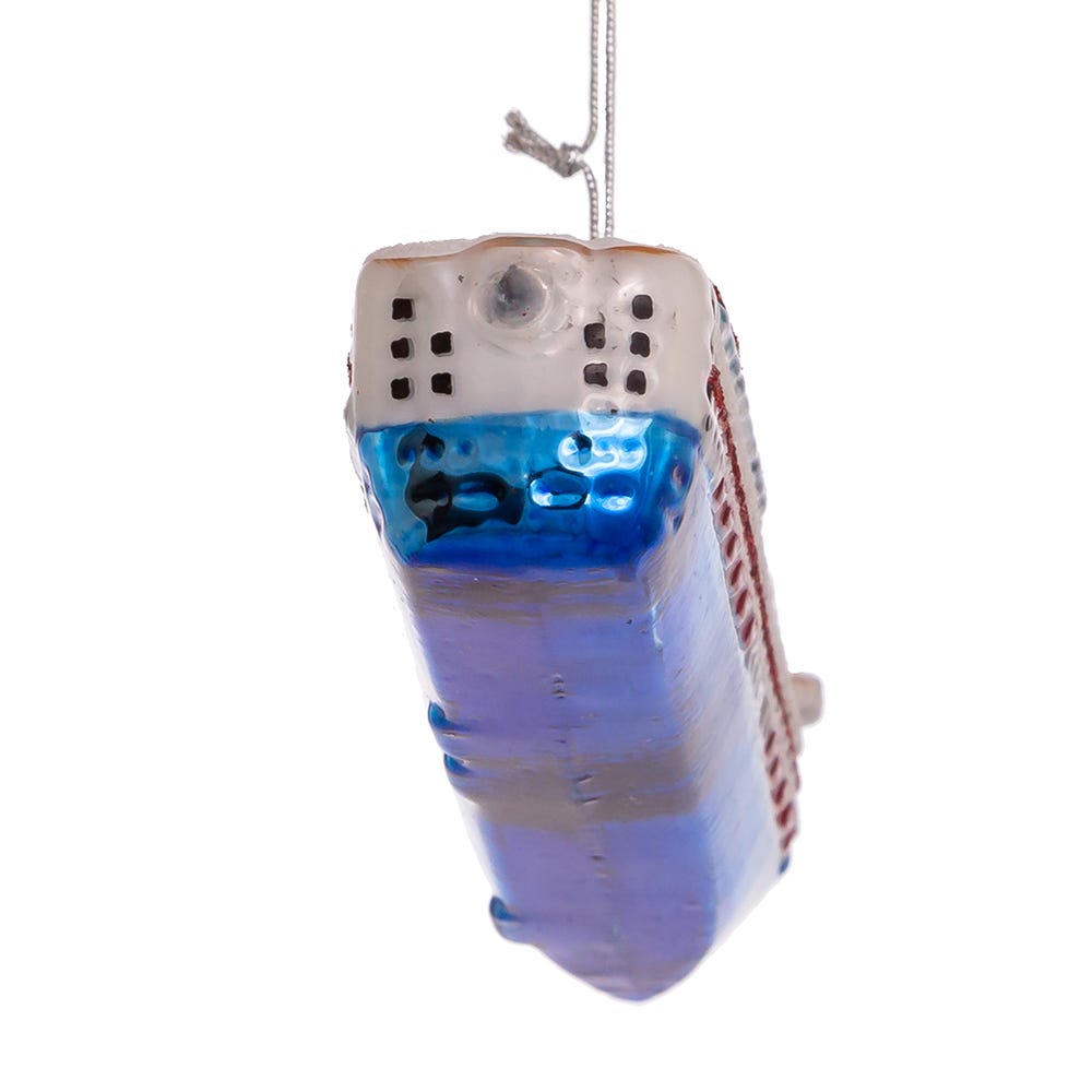 Glass Cruise Ship Ornament