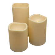 Oversized Flameless LED Candle Trio – Battery‑Operated