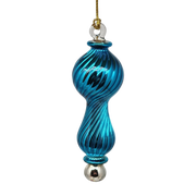 Shiny and Cute Egyptian Glass - Twisted Hourglass - Blue