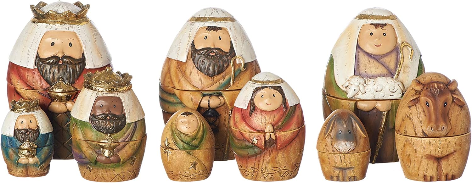 Nesting Nativity 9 Piece Set