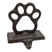 Cast Iron Paw Print Stocking Holder - Charcoal