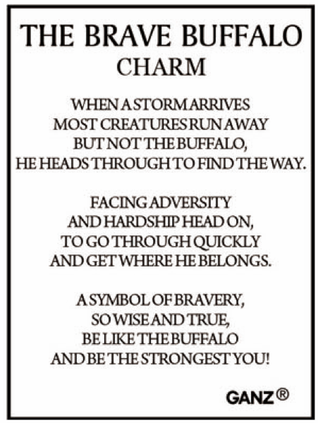 The Brave Buffalo Charm