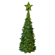 8 Inch Lighted Acrylic Christmas Tree - Green