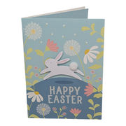 Cotton Tail Bunny and Daisies Easter Card