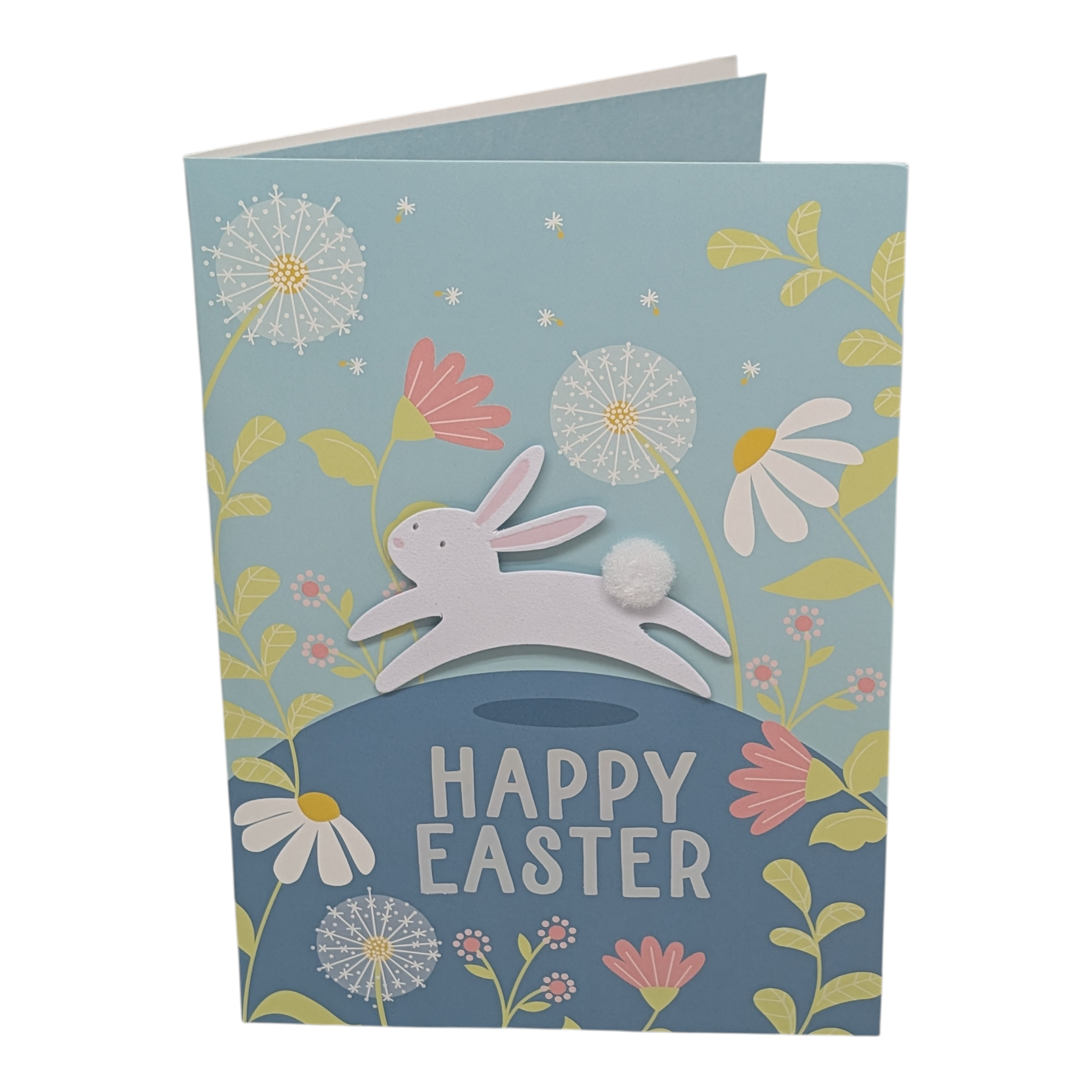 Cotton Tail Bunny and Daisies Easter Card
