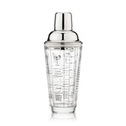 Cocktail Shaker - Glass Recipe Shaker by Homeportonline