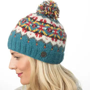 Norse Bobble Hat - Pure Wool - Knitted