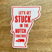 Stuck in the Notch Together Funny Greeting Card