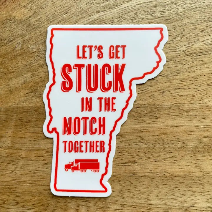 Stuck in the Notch Together Funny Greeting Card
