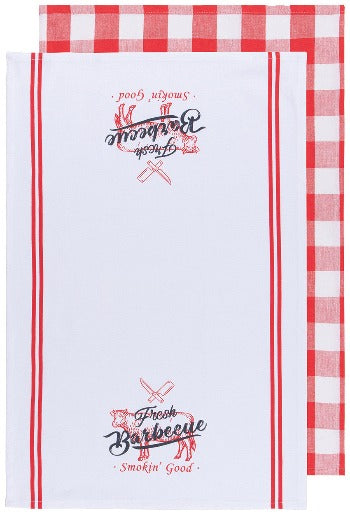 BBQ Towel S/2 by Kiss the Cook