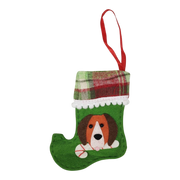 Doggie Mini Stocking Ornament - Beagle