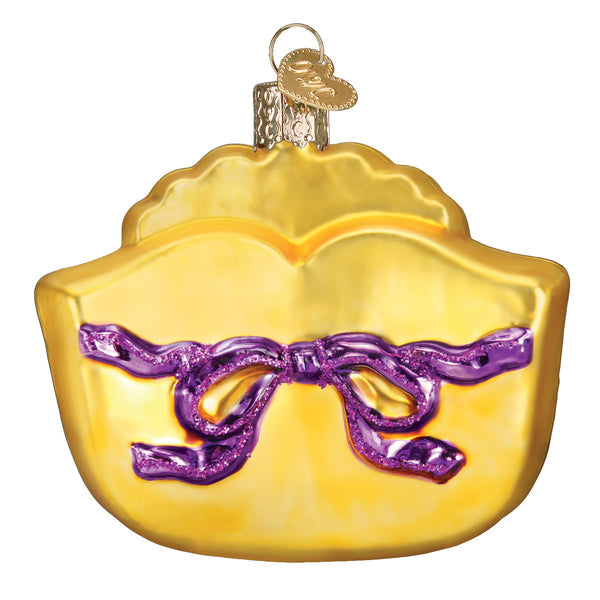 Mardi Gras Mask Glass Ornament