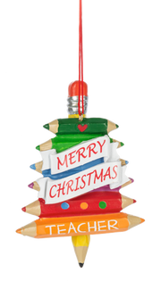 Teacher Ornament - Merry Christmas