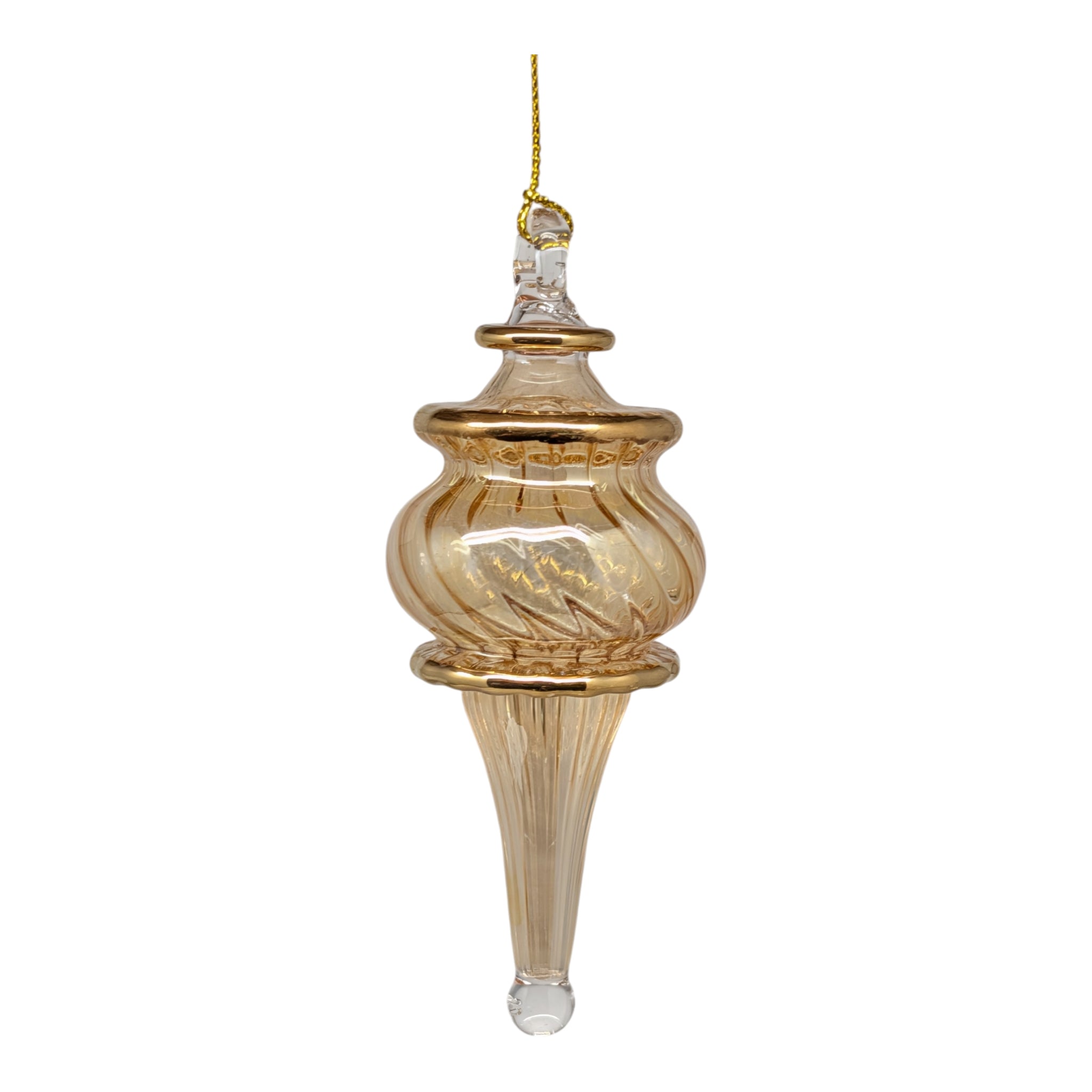Golden Honey Urn with Etched Finial