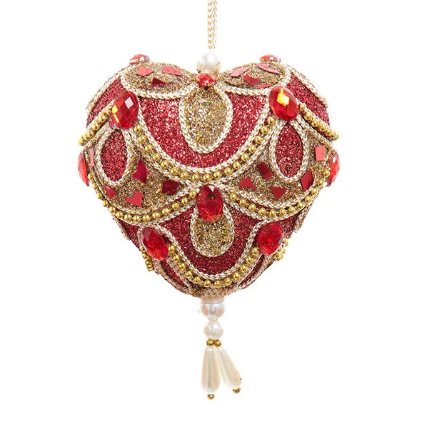 Elegant Ruby Red Tassel Ornament -