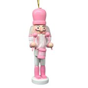 Pink And White Nutcracker Ornament - Drum