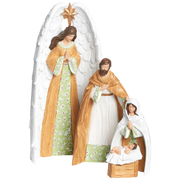 Mistletoe Pattern Nesting Nativity - 4 Piece Set
