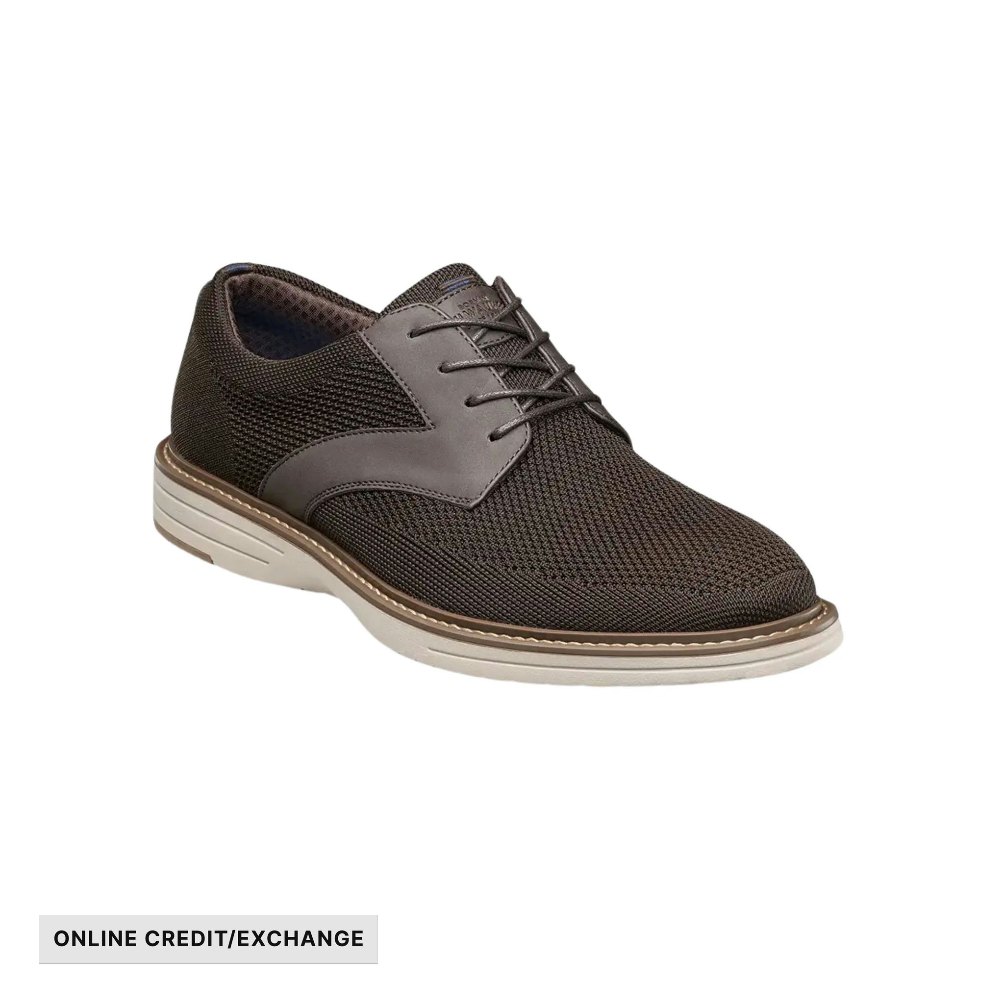 Nunn Bush Men's Griff Knit Plain Toe Oxford Shoes - Brown