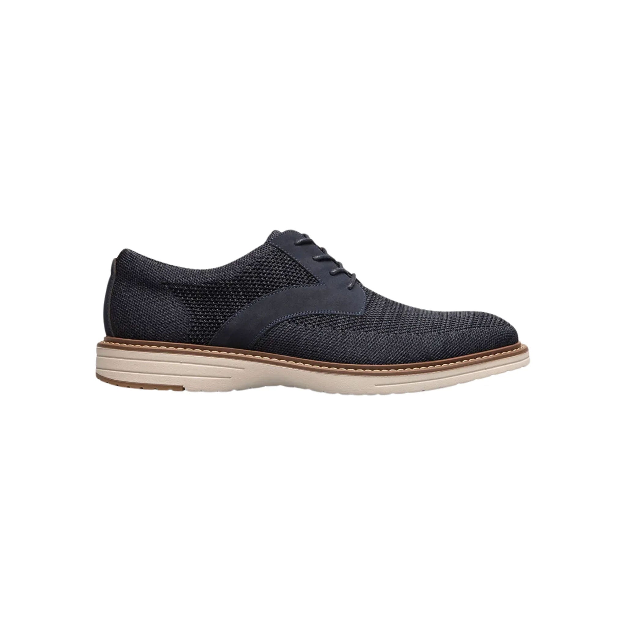 Nunn Bush Men's Griff Knit Plain Toe Oxford Shoes - Navy by Lenny's Shoe & Apparel