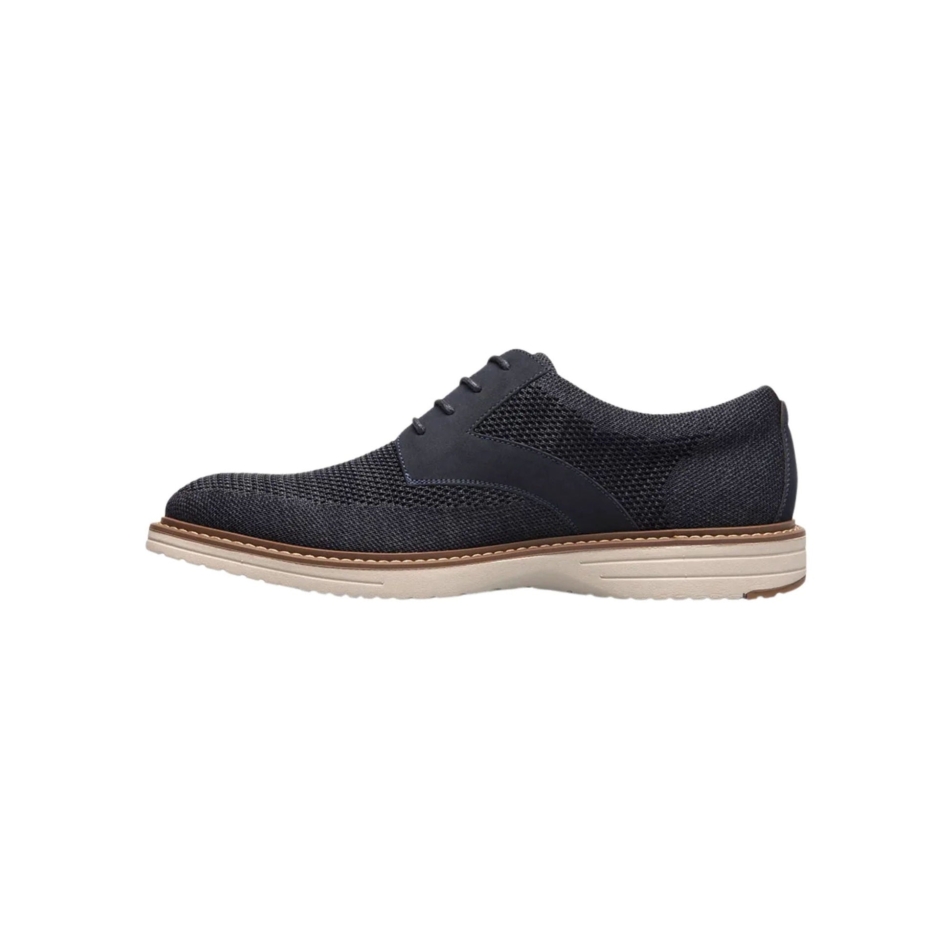 Nunn Bush Men's Griff Knit Plain Toe Oxford Shoes - Navy by Lenny's Shoe & Apparel