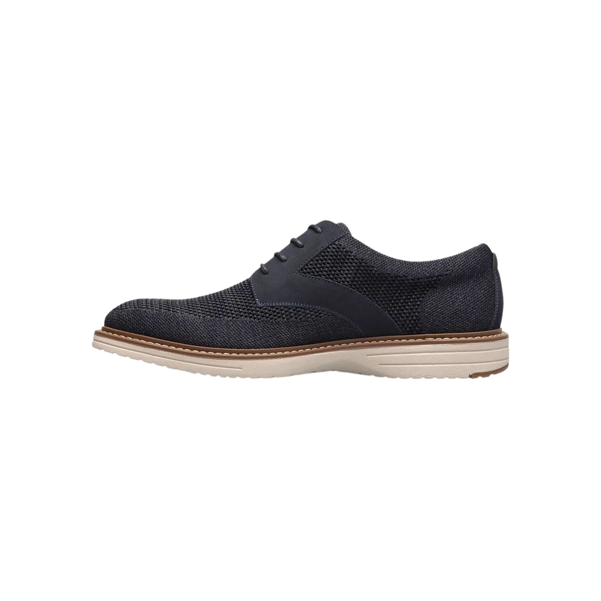 Nunn Bush Men's Griff Knit Plain Toe Oxford Shoes - Navy by Lenny's Shoe & Apparel