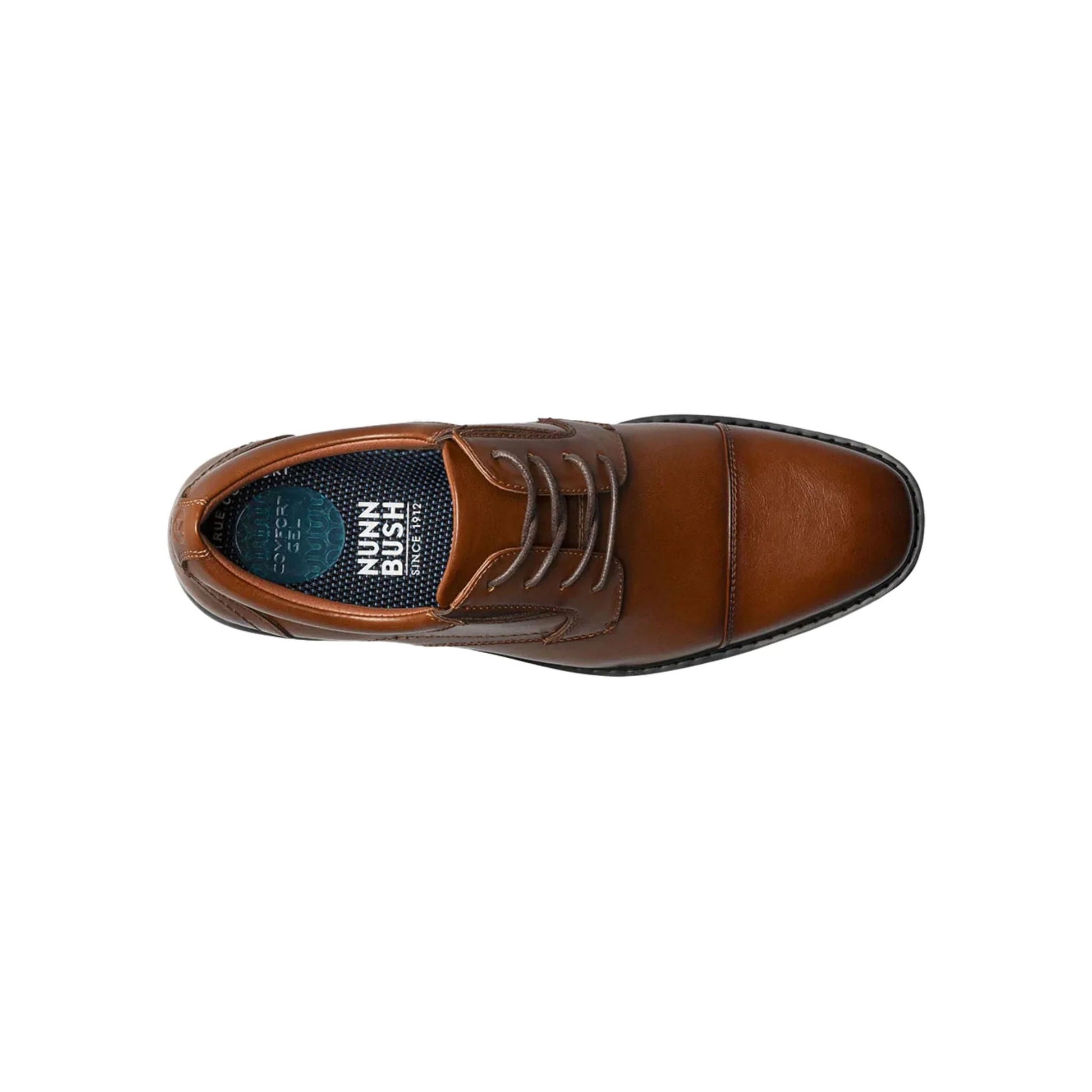 Nunn Bush Men's Jarvis Cap Toe Oxford Shoes - Cognac by Lenny's Shoe & Apparel