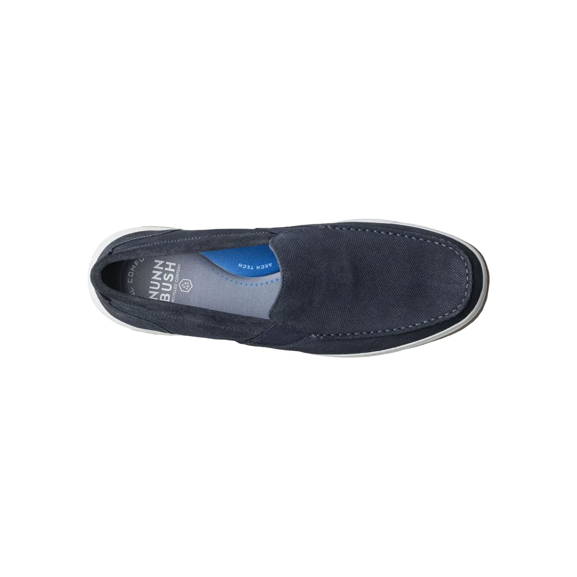Nunn Bush Men's Luca Suede Moc Toe Venetian Slip On Shoes - Navy by Lenny's Shoe & Apparel