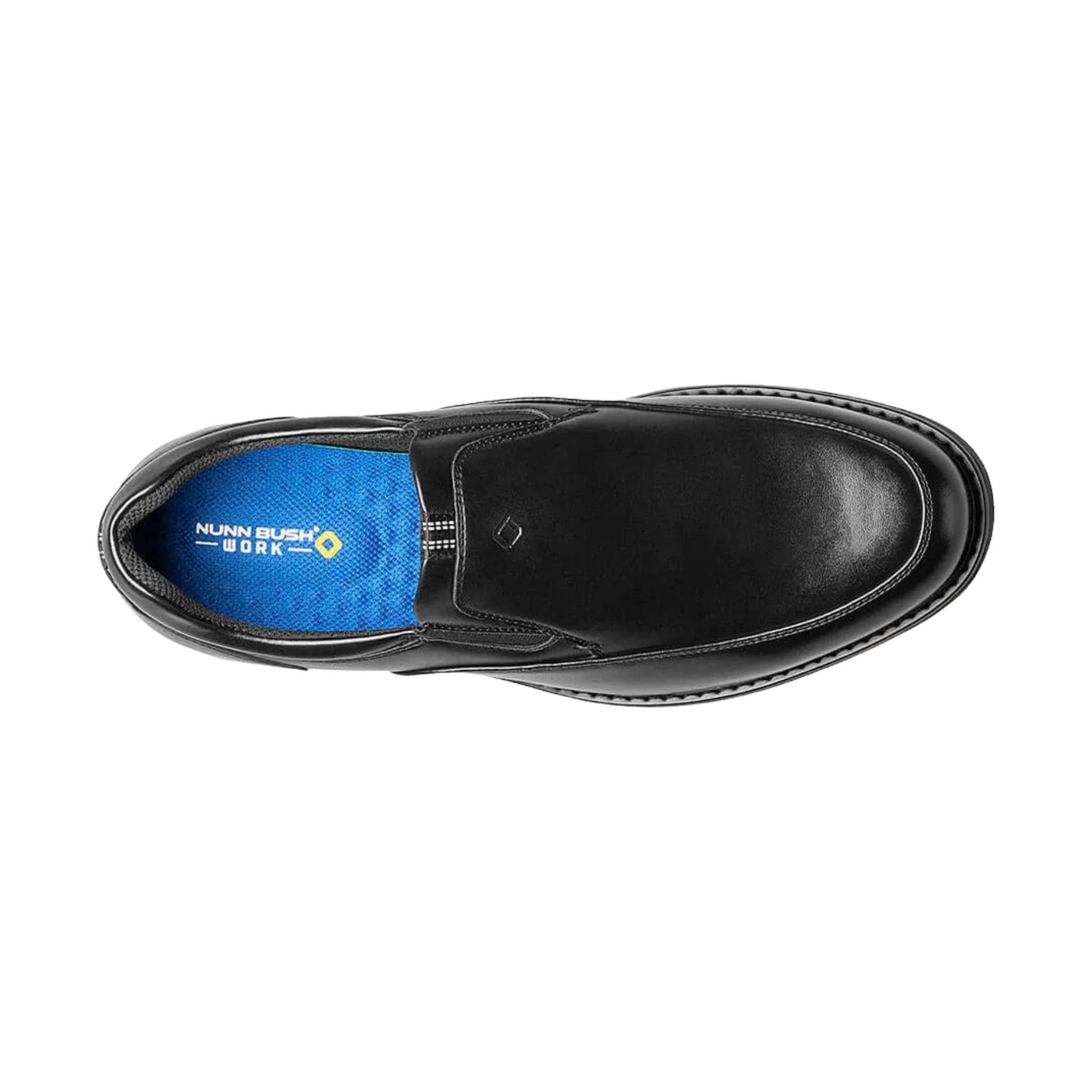 Nunn Bush Wade Work Moc Toe Slip On Work Shoes - Black by Lenny's Shoe & Apparel