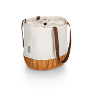 Coronado Canvas and Willow Basket Tote Natural by Homeportonline