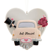 Just Married Heart Ornament
