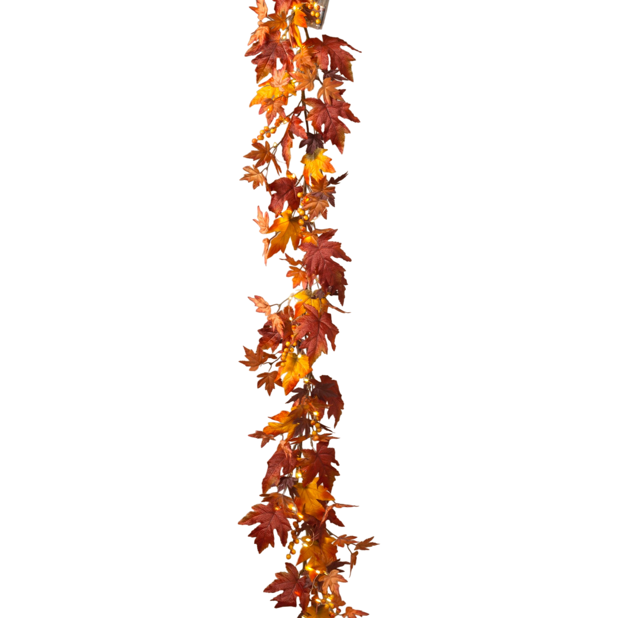 Lighted Harvest Leaf & Berry Garland - 72 Inches