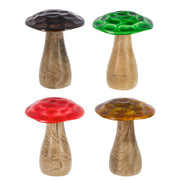 Carved Enamel Top Mushroom -