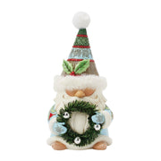 Holiday Gnome with Wreath Figurine