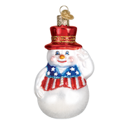 Patriotic Snowman Ornament