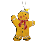 Gingerbread Man Ornament in Snow Hat