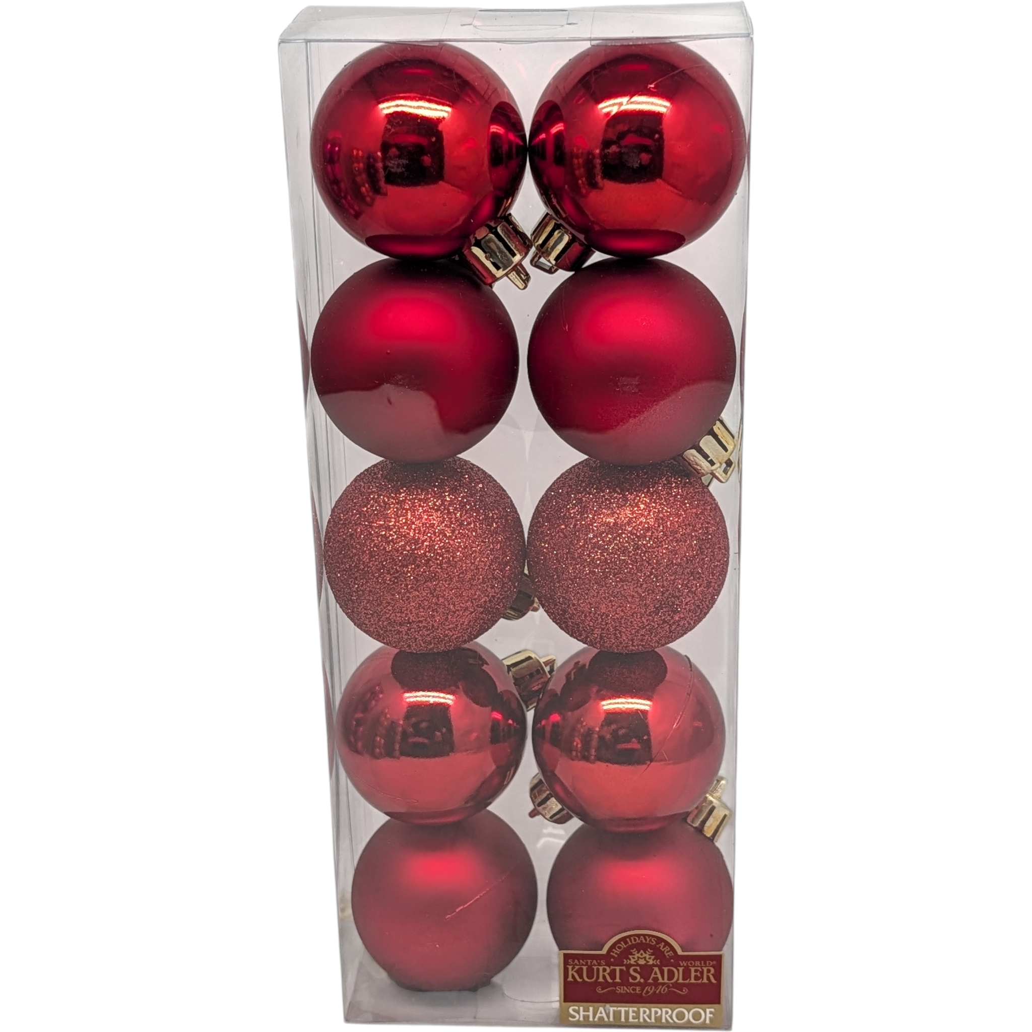Shatterproof 10 pack Ornaments – 50mm -