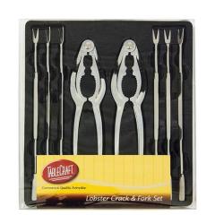 Seafood Utensil Set - Lobster Opener Cracker w/Picks 8 Piece Set by Homeportonline