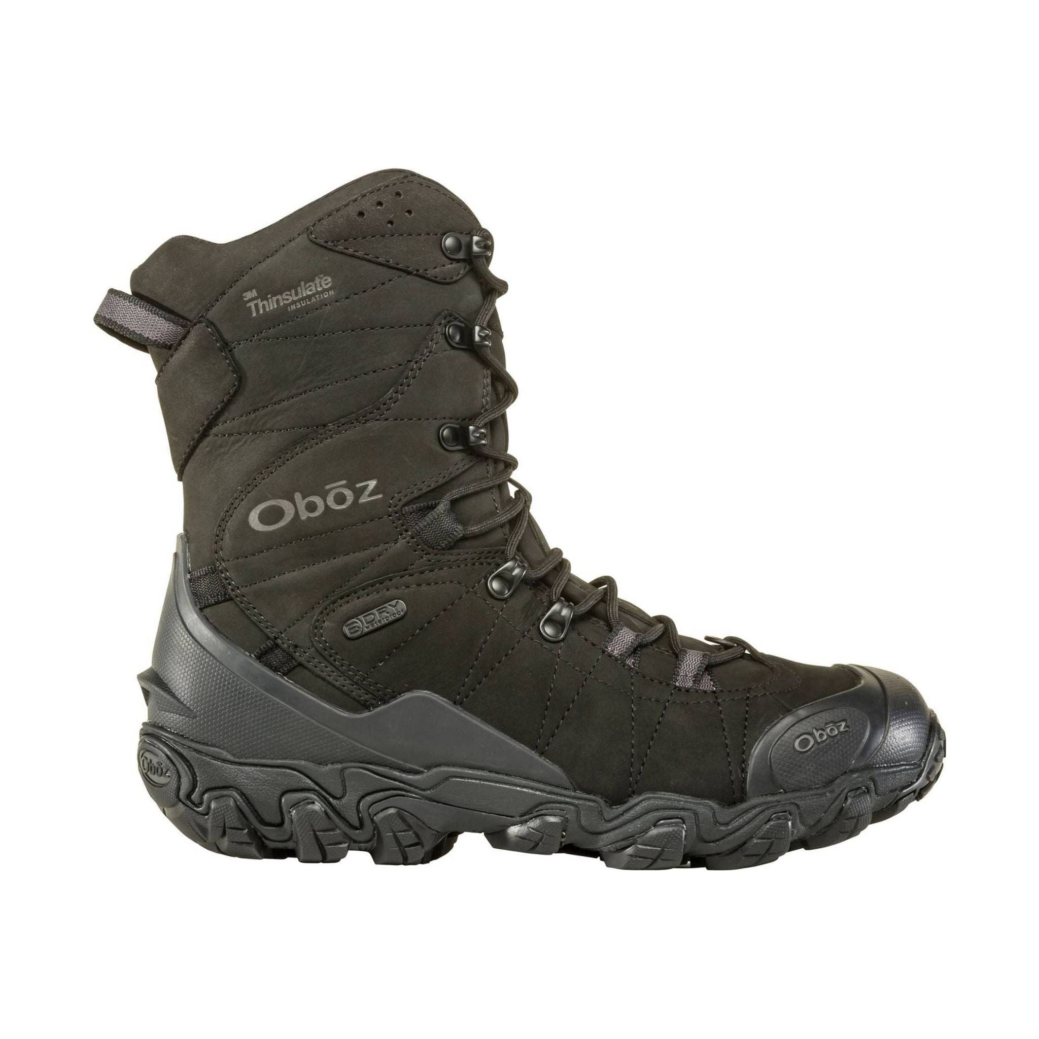 Oboz Men's Bridger 10 Inch Insulated Waterproof Winter Boot - Midnight Black by Lenny's Shoe & Apparel