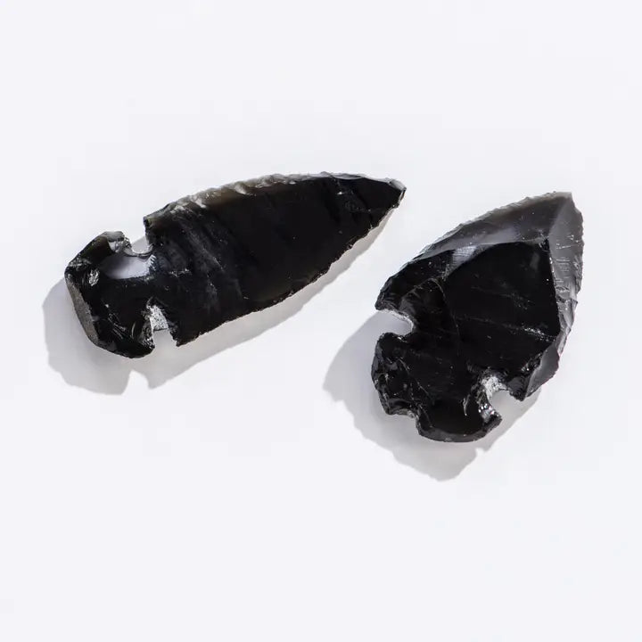 Carved Obsidian Arrowhead