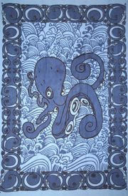 Tapestry Single Size Octopus Blue by Homeportonline