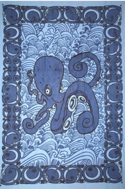 Tapestry Twin Size Octopus Blue by Homeportonline