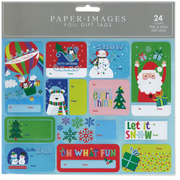 Foil Gift Tags – Bright & Playful Collection (24-Count Prismatic Foil)