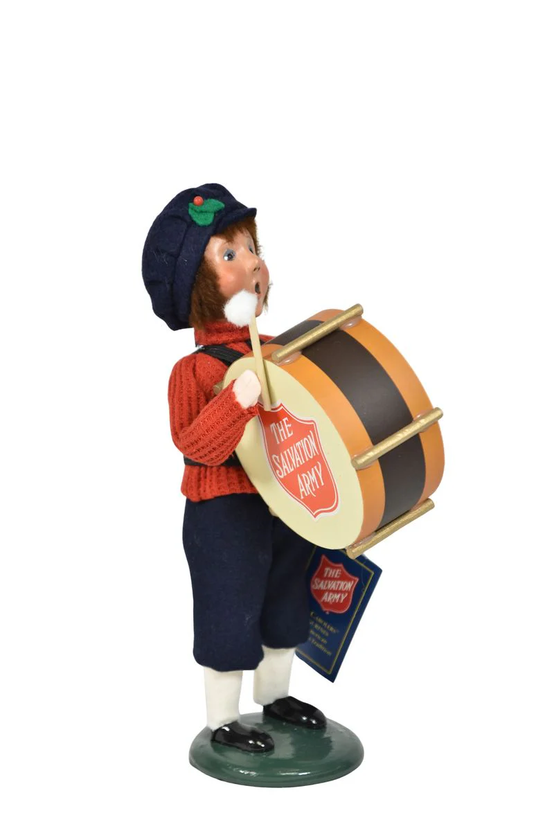 Salvation Army Boy with Drum Caroler