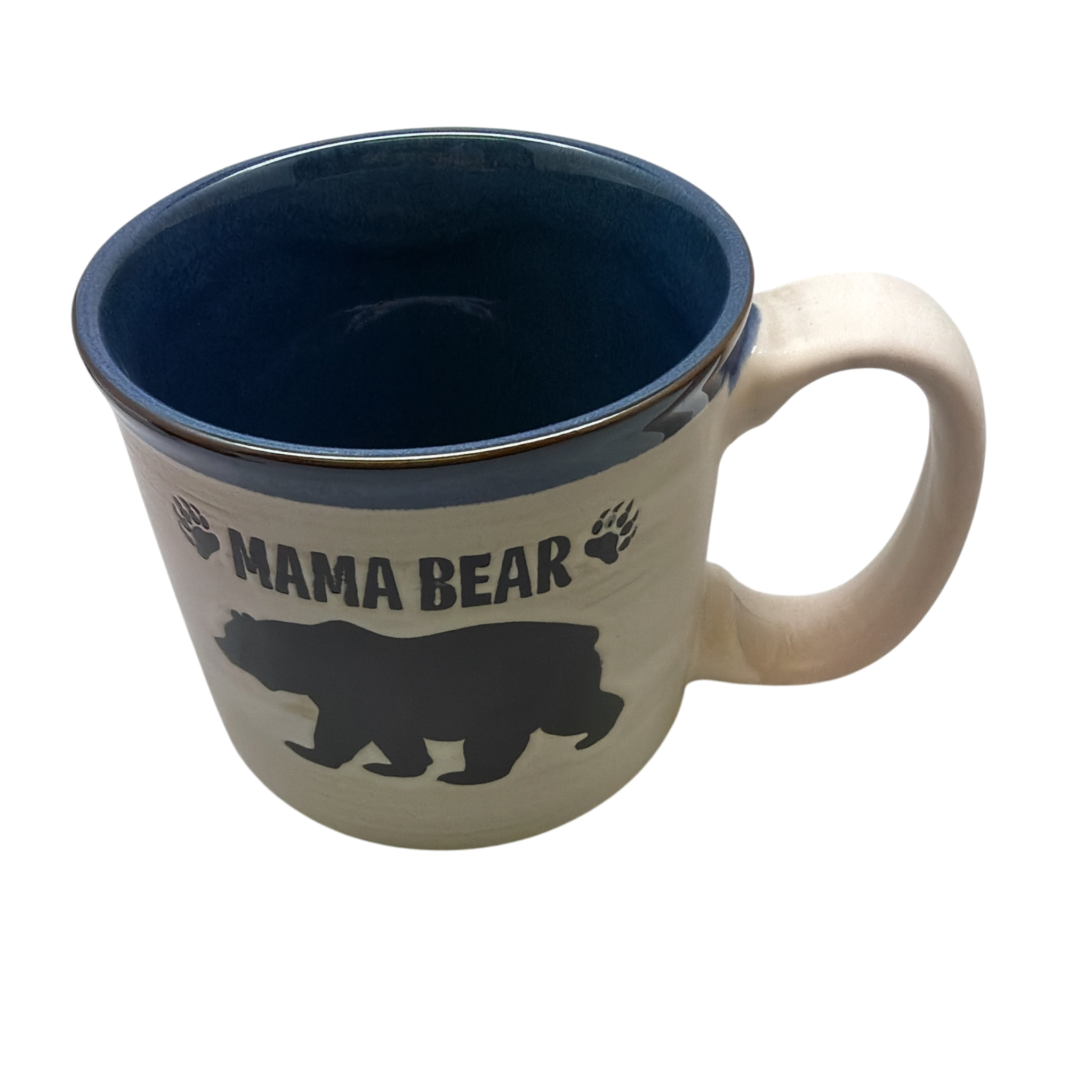 Mama Bear - Drip Glaze Mug - Ocean Blue