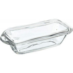 Butter Dish - Simple With Glass Handles by Homeportonline