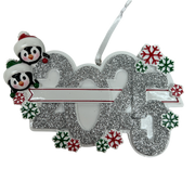 2025 Penguin Family of 2 Ornament